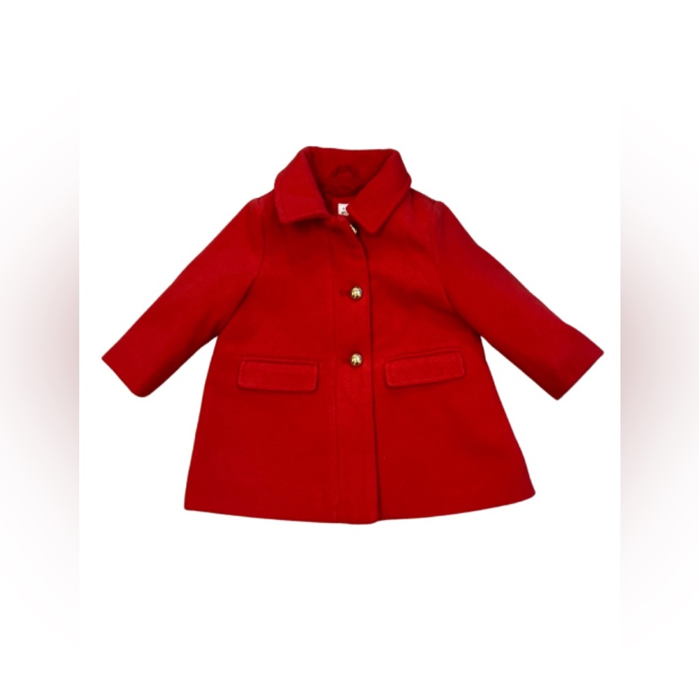 Baby GAP Girls Red Pea Coat Size 6-12 Months